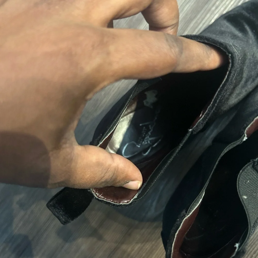Report Footwear Myrna Black Velvet Ankle Booties